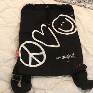 Peace love world knapsack